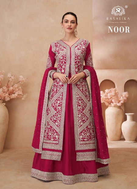 Noor By Rasalika Chinon Silk Readymade Suits Orders In India Catalog